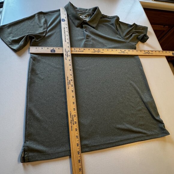 Drake Performance Polo Mens Medium Heather Green UPF Moisture Wicking - Picture 4 of 9